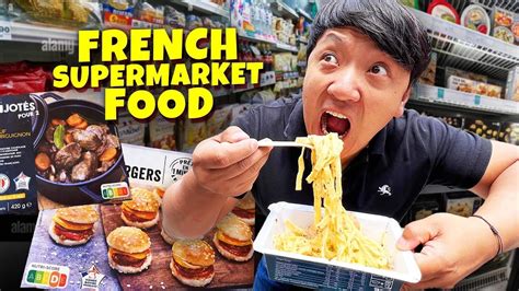 24 Hours Eating ONLY French Supermarket FROZEN MEALS in Paris  100 Foods to Eat Before You Die