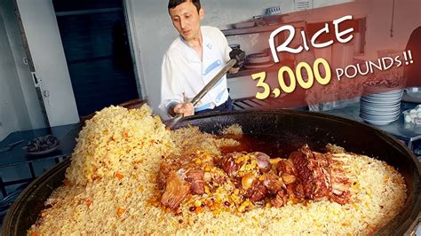 Worlds LARGEST 3000 POUND Rice Dish FEEDS 2000 People in Uzbekistan  Food to eat Before You Die