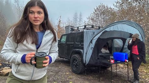 Living in a Jeep with my Mom  Abandoned Mine Cold Plunge Wild Camping